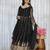 Black georgette   party wear embroidery anarkali suit set