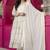 Off white  georgette   party wear embroidery anarkali suit set