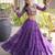 Garba outfits Purple Bandhani Print Faux Georgette Kutchi Patchwork Lehenga Choli Set