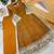 Mustard fendy silk with sequence embroidery work kids gown bottom and dupatta set