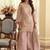 Blush pink simar silk blend embroidered pakistani suit with palazzo & dupatta