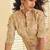 Beige simar silk blend embroidered pakistani suit with palazzo