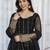 Black georgette   party wear embroidery anarkali suit set