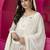 Off white  georgette   party wear embroidery anarkali suit set