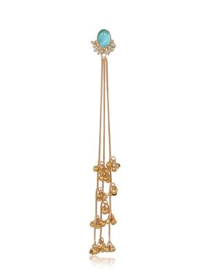 Gold Plated Long Chain Tassel Earrings for Women 4