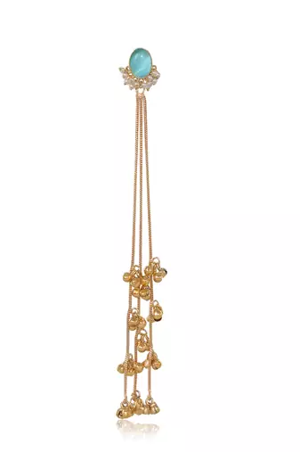 Gold Plated Long Chain Tassel Earrings for Women