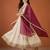 Women's Beautiful Embroidery Work Vichitra Silk Fabric Flared Anarkali Pant and Dupatta Set