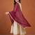 Women's Beautiful Embroidery Work Vichitra Silk Fabric Flared Anarkali Pant and Dupatta Set