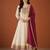 Women's Beautiful Embroidery Work Vichitra Silk Fabric Flared Anarkali Pant and Dupatta Set