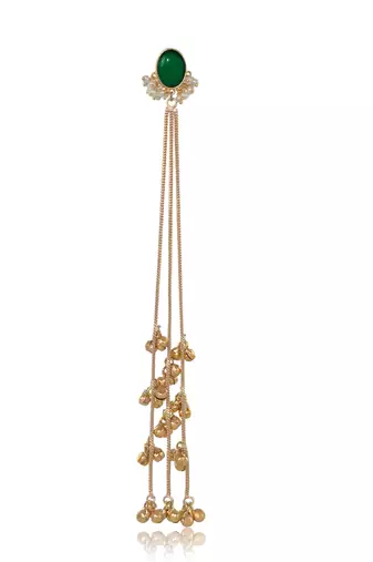 Gold Plated Long Chain Tassel Earrings for Women