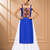 Blue Leheriya Print Kurti with Rayon Cotton Lehenga