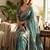 New Soft Frendy Satin Fabric Sequance Embroidery Work Saree With Blouse Set For Women's