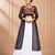Black Leheriya Print Kurti with Rayon Cotton Lehenga