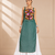 Teal Green Leheriya Print Kurti with Rayon Cotton Lehenga