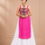 Pink Leheriya Print Kurti with Rayon Cotton Lehenga