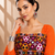 Orange Leheriya Print Kurti with Rayon Cotton Lehenga