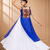 Blue Leheriya Print Kurti with Rayon Cotton Lehenga
