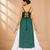 Teal Green Leheriya Print Kurti with Rayon Cotton Lehenga