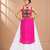 Pink Leheriya Print Kurti with Rayon Cotton Lehenga