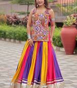 Multi Color Pure Cotton Navratri Lehenga Choli