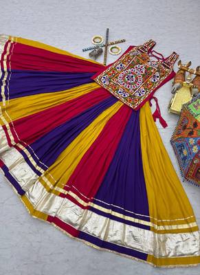 Multi Color Pure Cotton Navratri Lehenga Choli 3