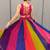 Multicolor Georgette Cotton Navratri Lehenga Choli