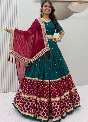 Rama Georgette Navratri Lehenga Choli 1