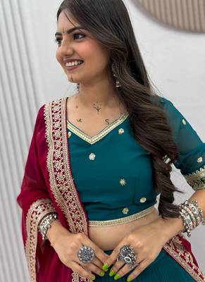 Rama Georgette Navratri Lehenga Choli 2