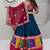 Teal Pure Cotton Navratri Lehenga Choli