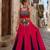 Gajri & Neavy-Blue Fancy Kali Work With Gota Patti Navratri Lehenga Sets