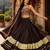 Deep Brown Flared Navratri Lehenga Choli with Metallic Zari Borders - free size