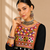 Black gamthi mirror work rayon kediya top