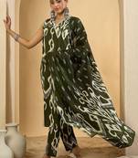 Women Printed Regular Pure Cotton Kurta with Trousers & With Dupatta