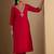 Women Ethnic Motifs Embroidered Regular Thread Work Liva Kurta with Trousers