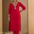 Women Ethnic Motifs Embroidered Regular Thread Work Liva Kurta with Trousers