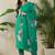 Women Floral Printed Regular Thread Work Kurta with Trousers & With Dupatta
