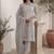 Women Floral Embroidered Regular Thread Work Pure Cotton Kurta with Trousers & With Dupatta