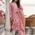 Women Floral Printed Regular Thread Work Linen Kurta with Trousers & With Dupatta