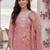 Women Floral Printed Regular Thread Work Linen Kurta with Trousers & With Dupatta