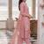 Women Floral Printed Regular Thread Work Linen Kurta with Trousers & With Dupatta