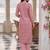 Women Floral Printed Regular Thread Work Linen Kurta with Trousers & With Dupatta