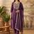 Women Ethnic Motifs Embroidered Regular Thread Work Liva Kurta with Trousers & With Dupatta