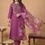 Women Floral Embroidered Regular Thread Work Kurta with Trousers & With Dupatta