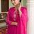 Women Floral Embroidered Regular Thread Work Kurta with Trousers & With Dupatta