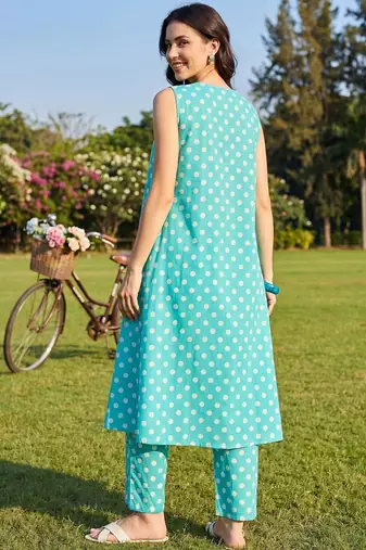 Women Printed Regular Pure Cotton Kurta with Trousers