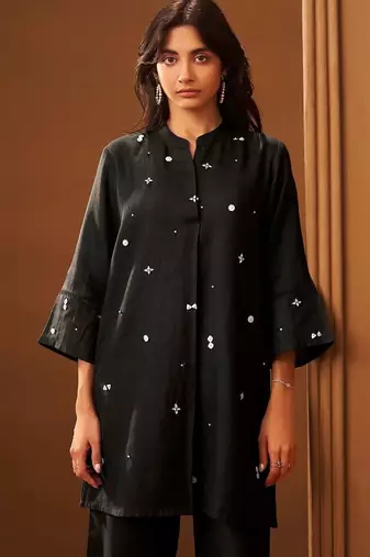 Women Ethnic Motifs Embroidered Regular Thread Work Kurta with Palazzos