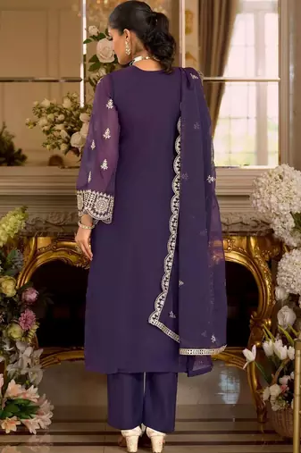 Women Ethnic Motifs Embroidered Regular Kurta with Trousers & With Dupatta