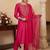 Women Floral Embroidered Regular Thread Work Kurta with Trousers & With Dupatta