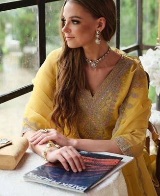 Women Ethnic Motifs Embroidered Regular Kurta with Trousers & With Dupatta 5