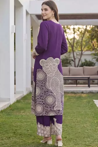 Women Printed Regular Kurta with Palazzos